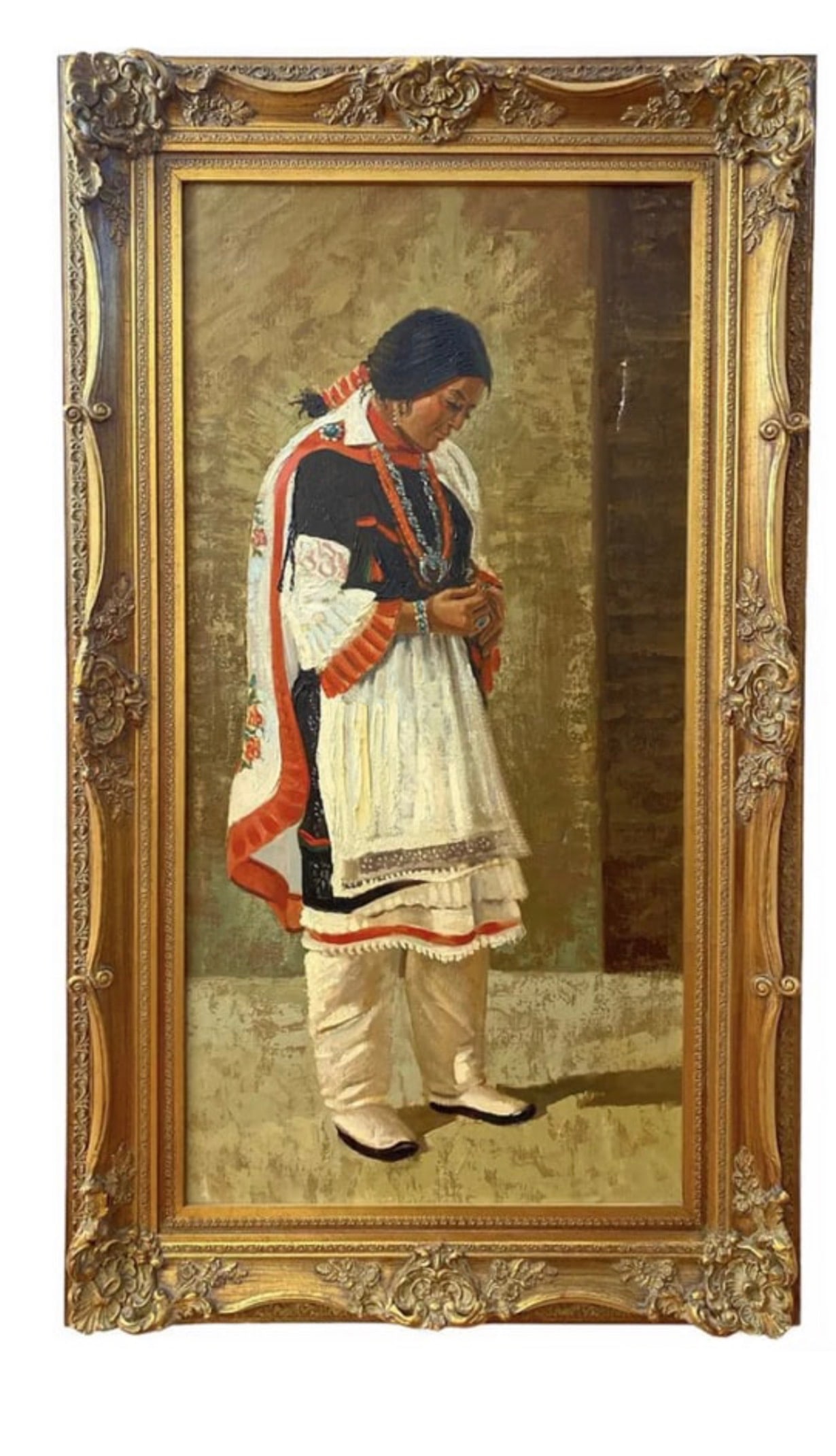 Large Native Indian Oil Painting (1 of 1)