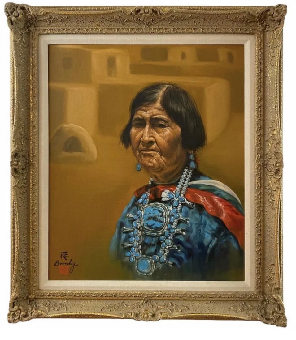 Native Navajo Woman Painting by Boondy (1 of 2)