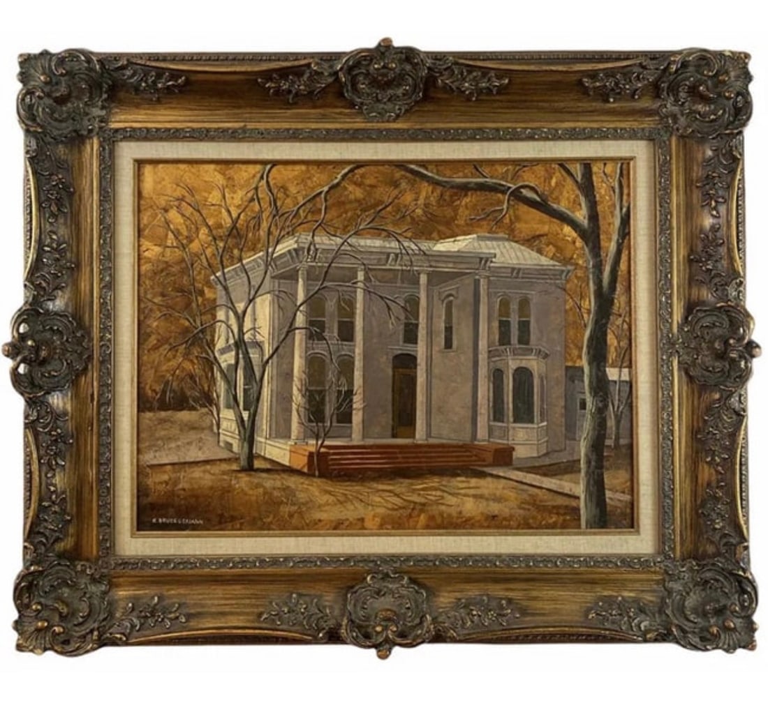 White House Particle Board Painting by K. Breuggeman (1 of 2)