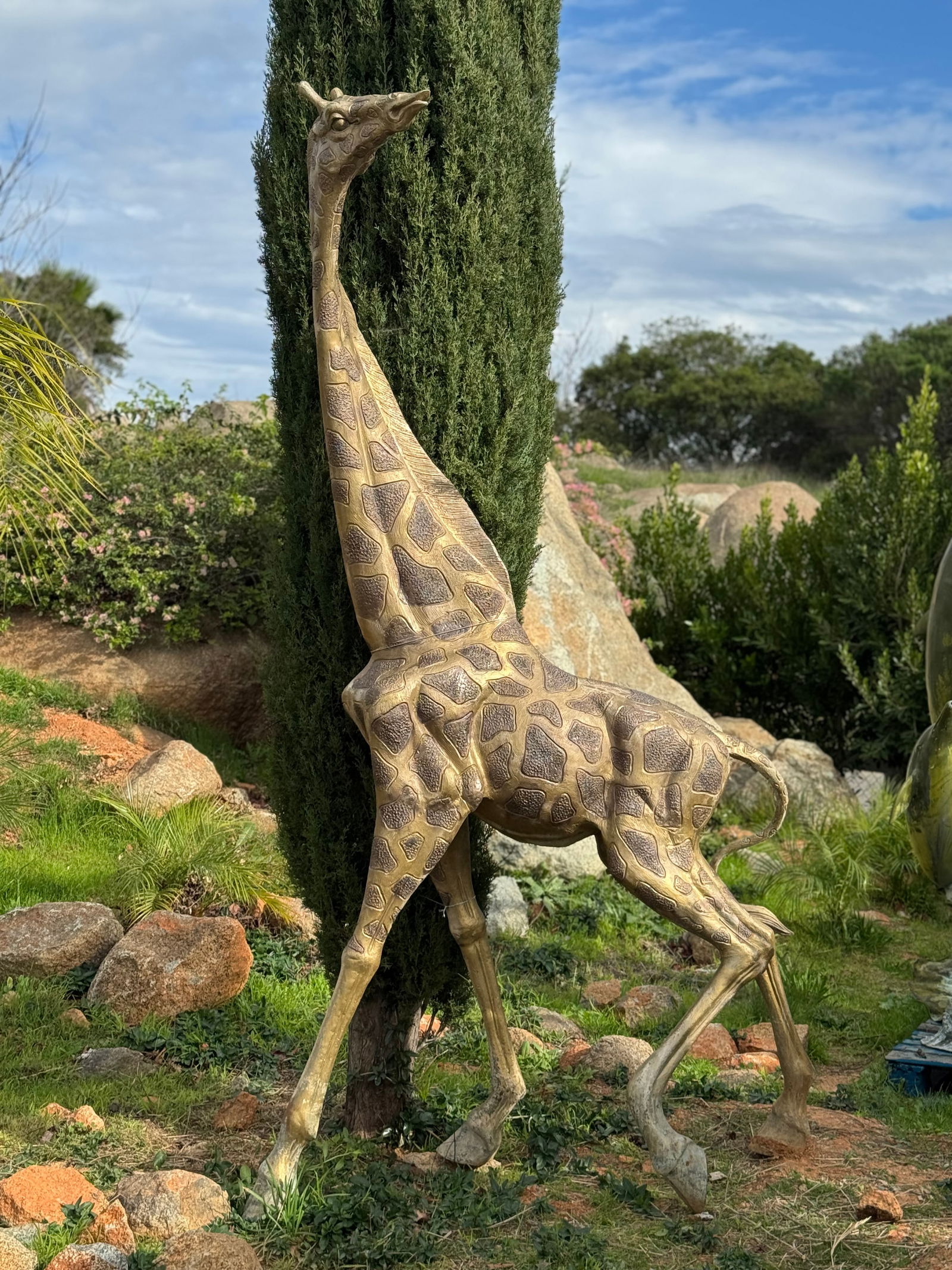 Life Size Bronze Giraffe Sculpture (1 of 4)