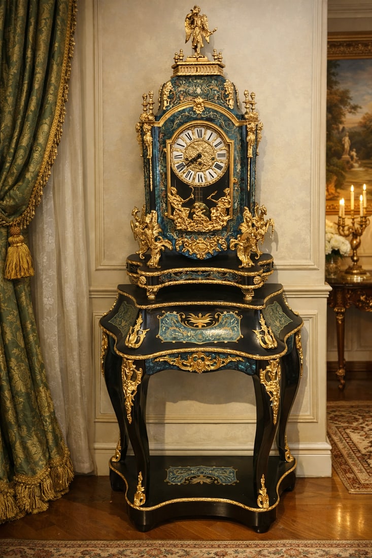 Exquisite French Gilt Bronze Mantel Clock with Cherub Figures (1 of 2)