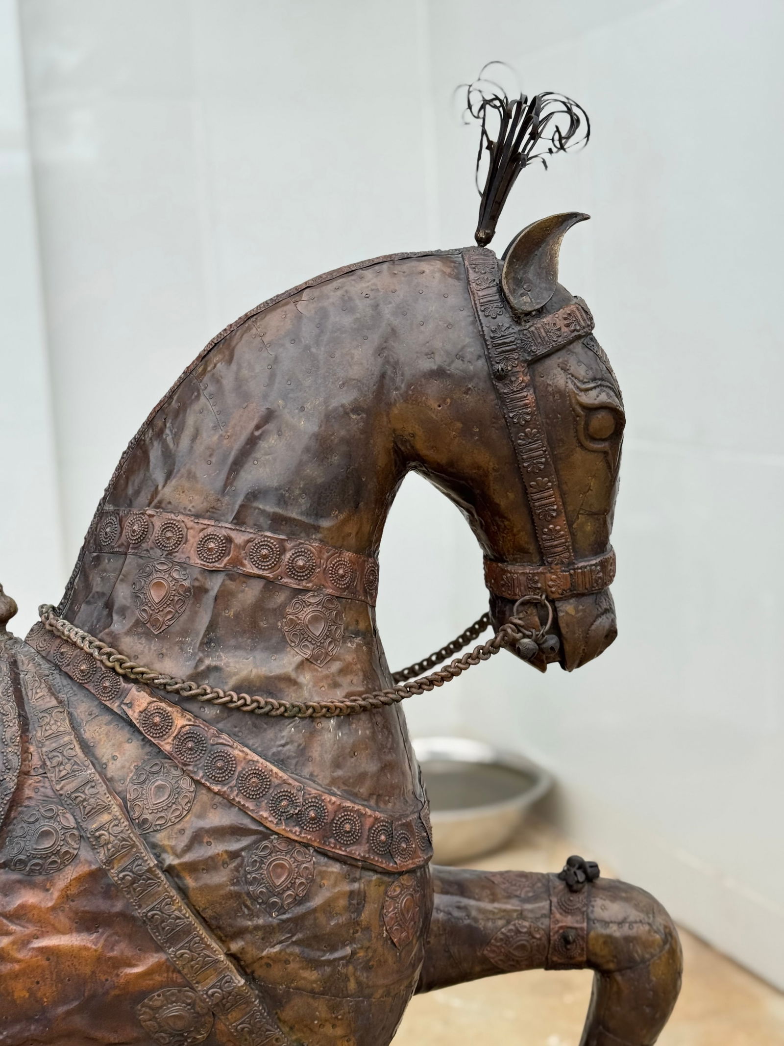 Large Horse Metal/ Copper Statue - 2