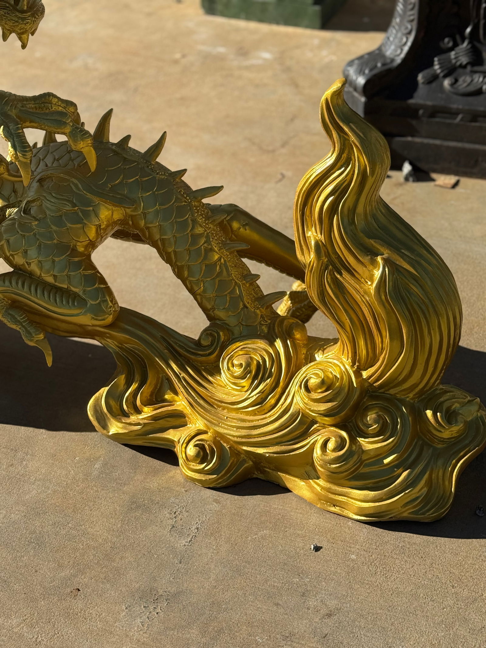 Large Gold Bronze Dragon - 3
