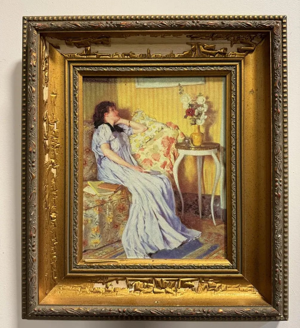 Girl On Canvas Art: Size: 16 in x 14 in