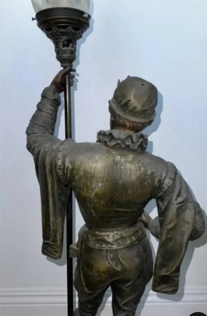 Large Warrior Spelter Lamo - 3