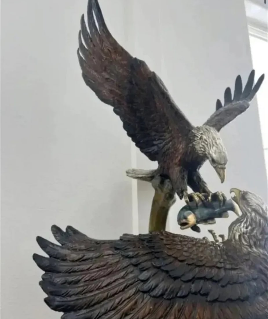 Large Bronze Eagles Sculpture - 2