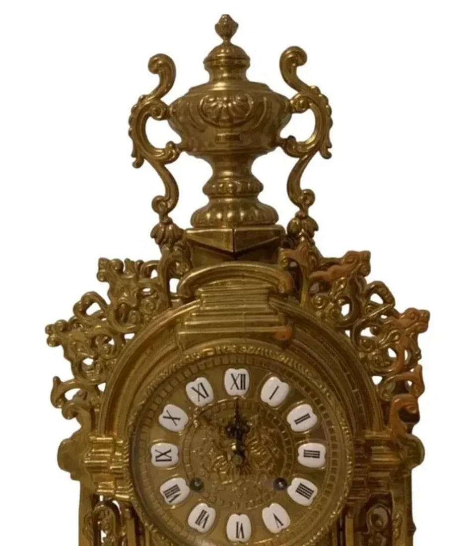 Imperial Italian Brass Clock - 2
