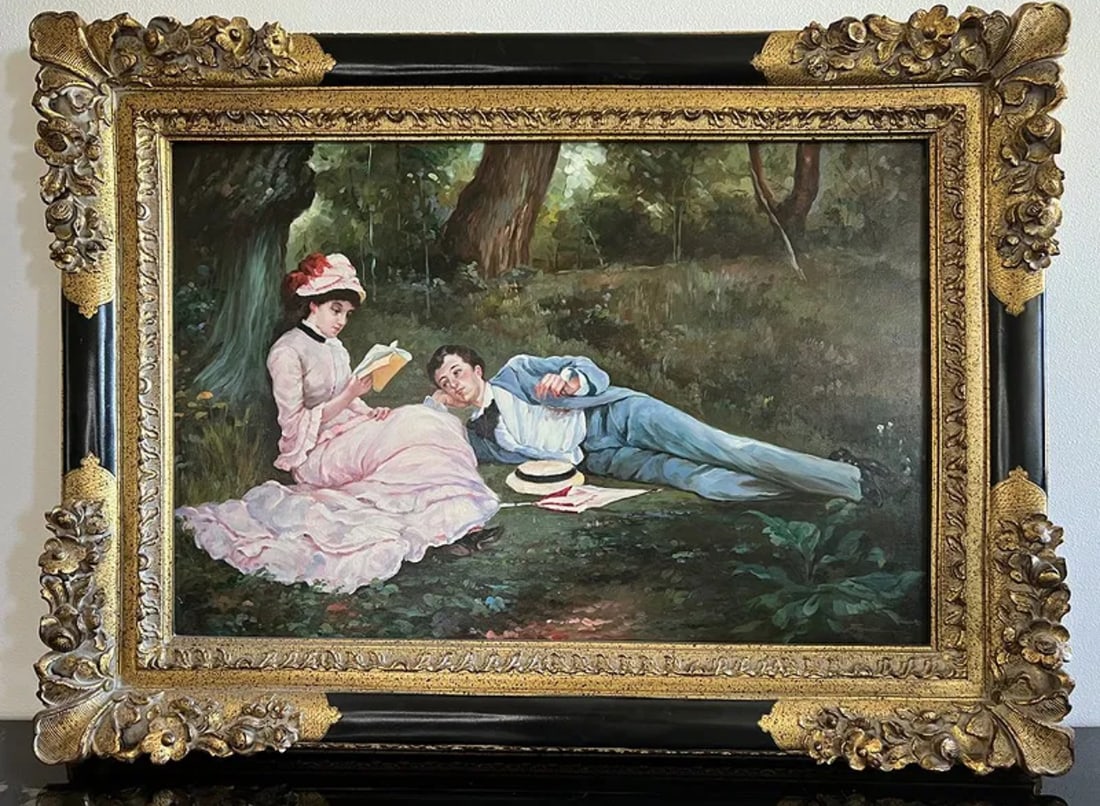 Oil On Canvas Painting: Size: 45 in x 33 in