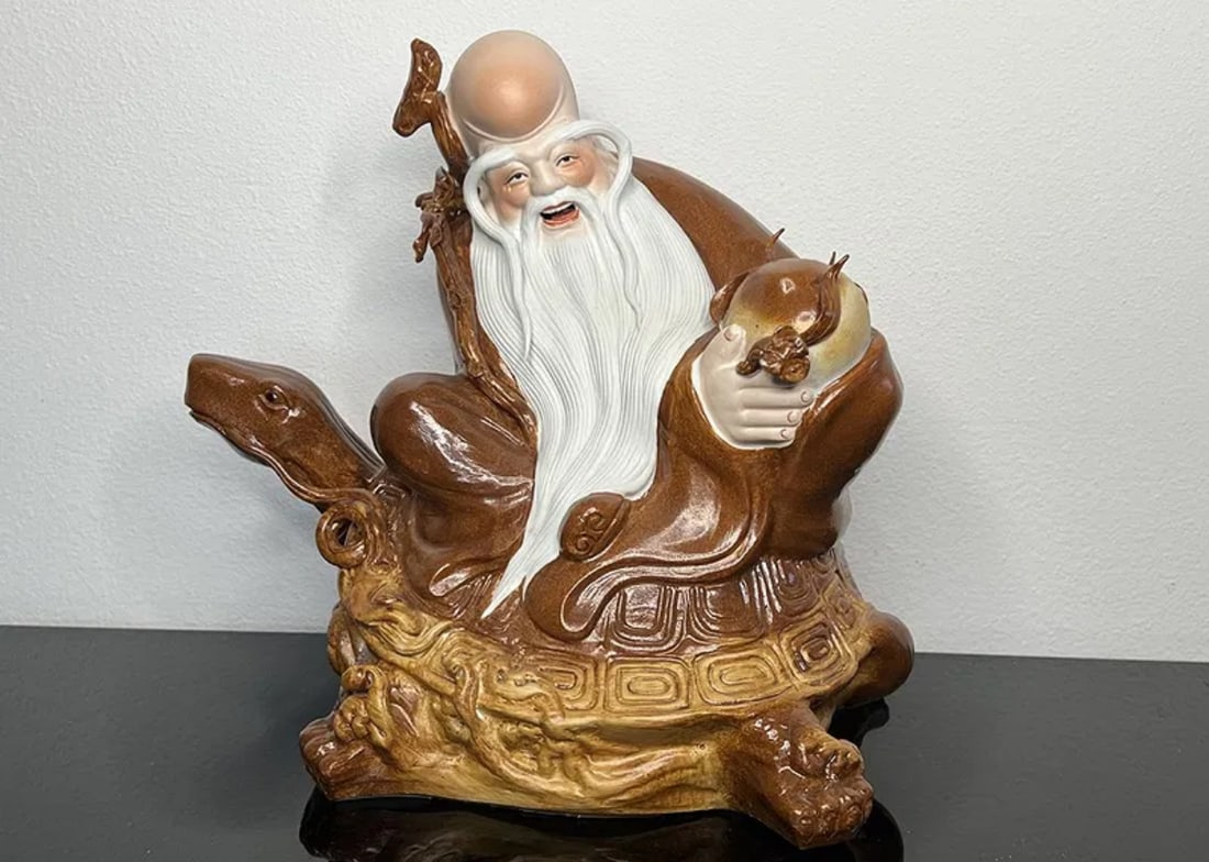 Chinese Porcelain Shoilao: Size:13 in x 12 in 9 in