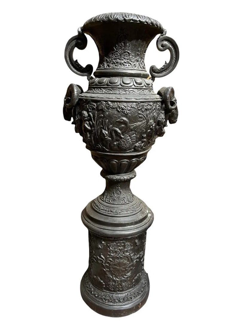 Large Bronze Urn Sculpture (1 of 3)