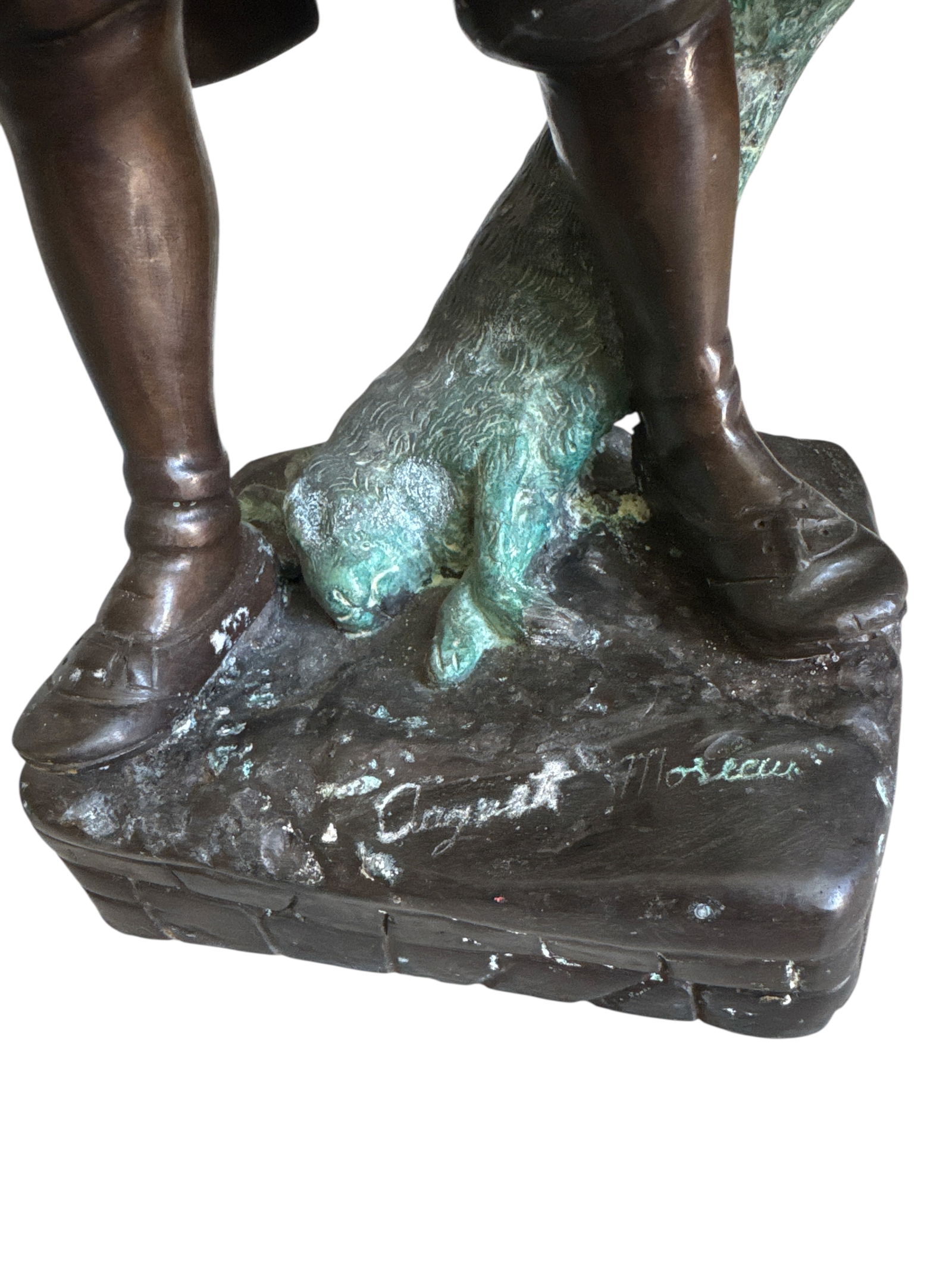 Large Bronze Hunter Bronze Sculpture - 4