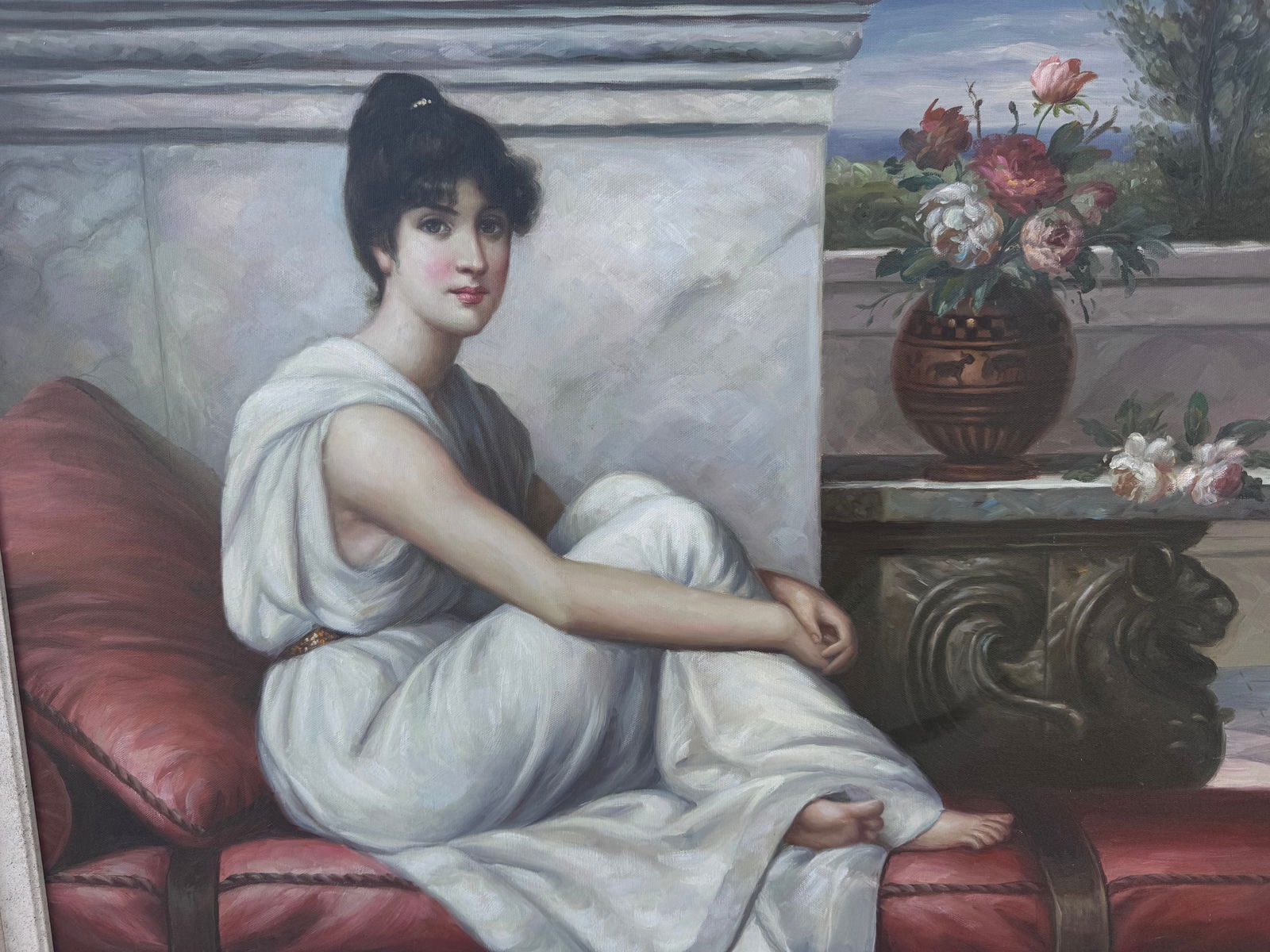 Woman Portrail on Canvas: Size:41 in x 35 in