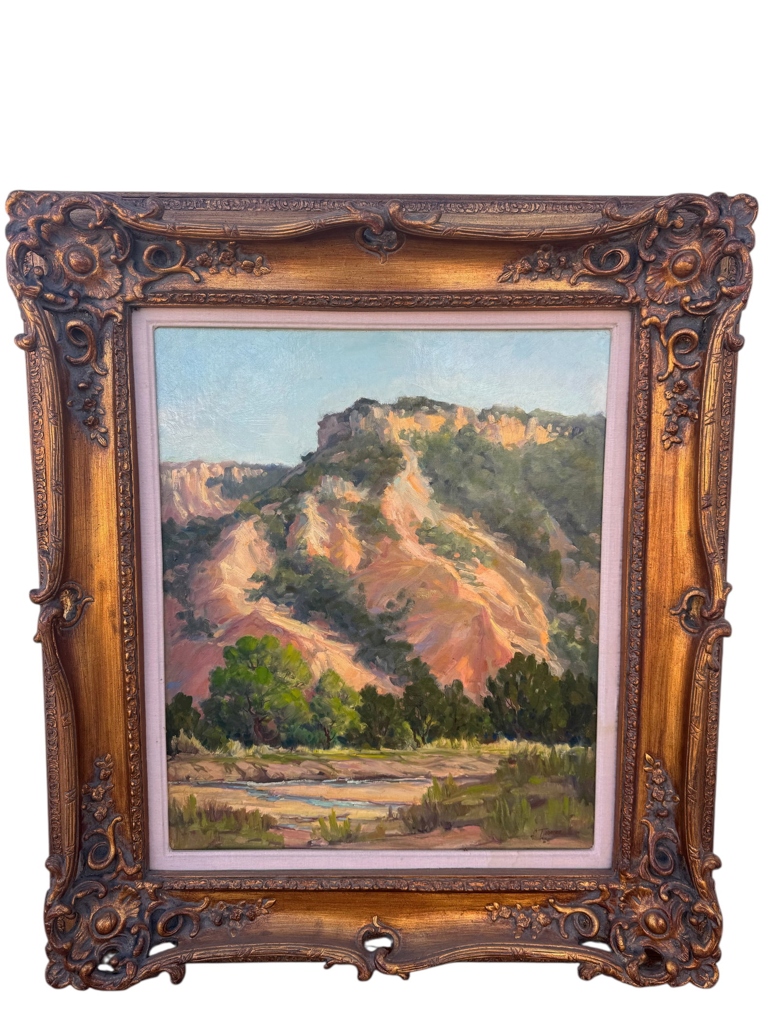 Landscape Mountain Oil Painting by Turner: Size: 35 in x 31