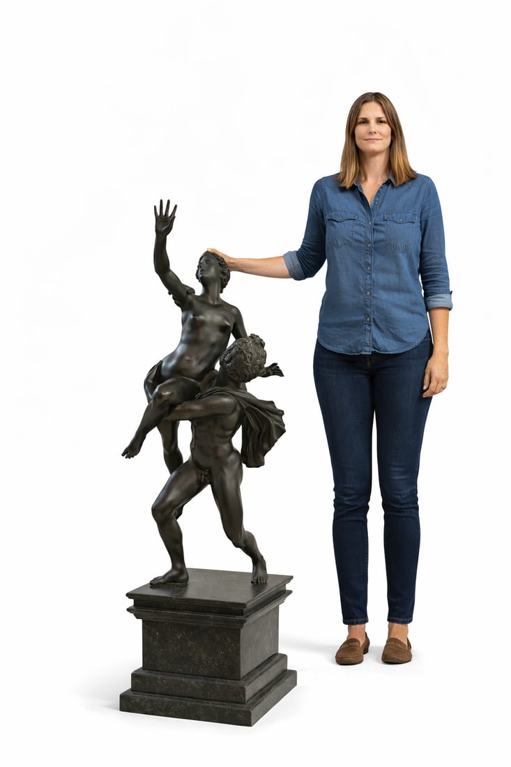 The Abduction of a Sabine Woman Bronze Sculpture: Size: 60 inches H