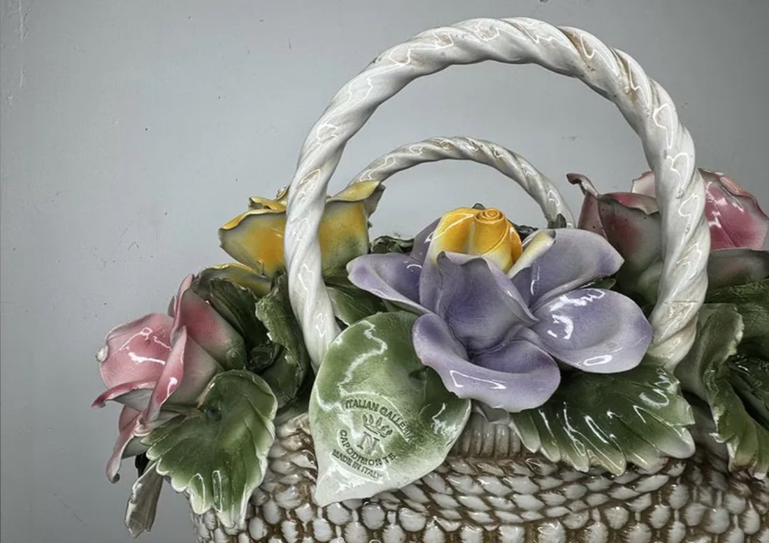 Large Flowers Capodimonte Center Piece - 2