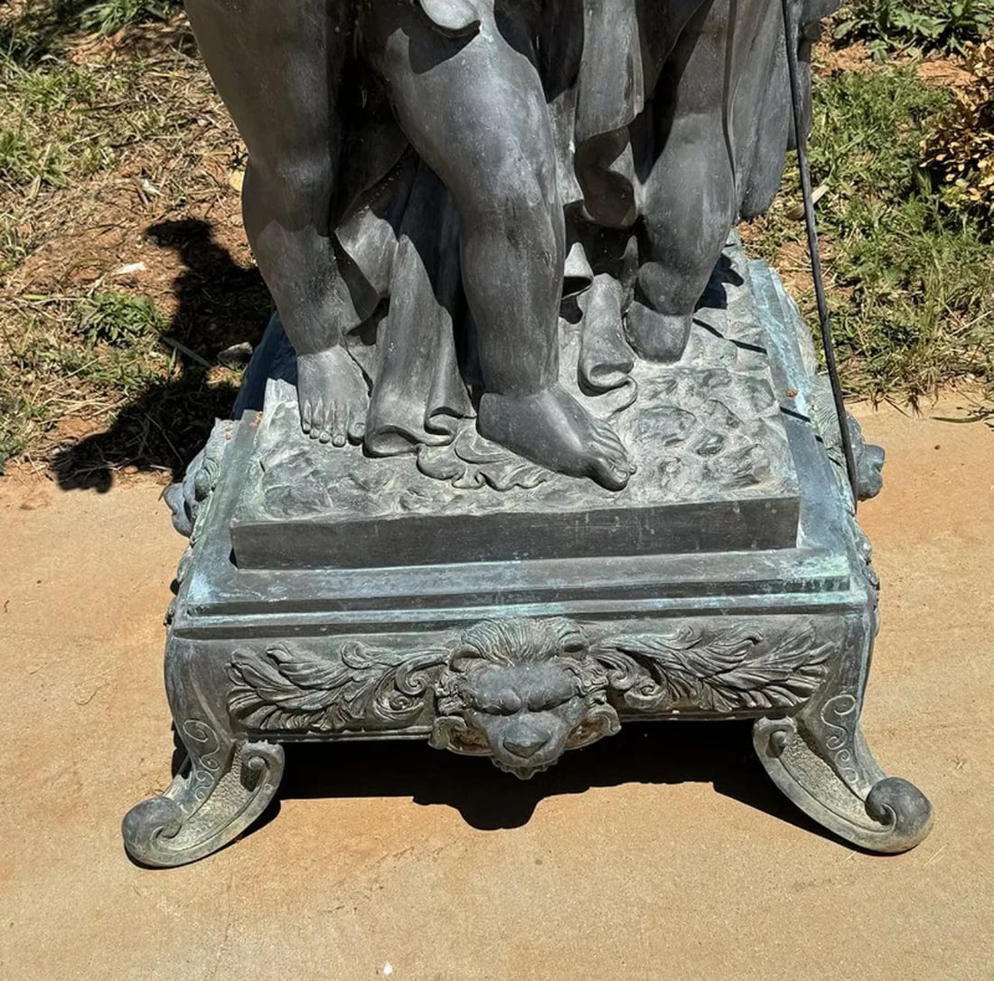 Large Bronze Angels Floor Lamp - 3