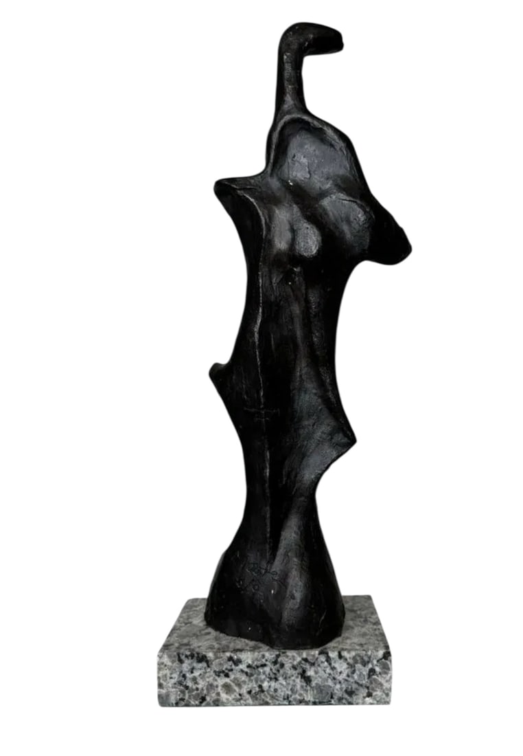 Henry Moore Abstract Bronze Statue - 2