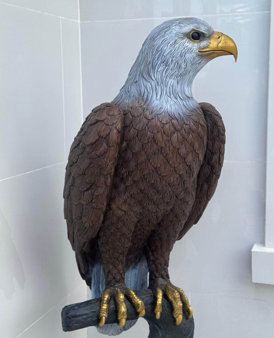 Life Size Bronze Eagle Sculpture - 4