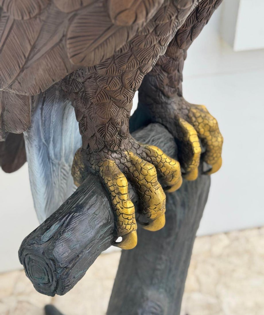 Life Size Bronze Eagle Sculpture - 5