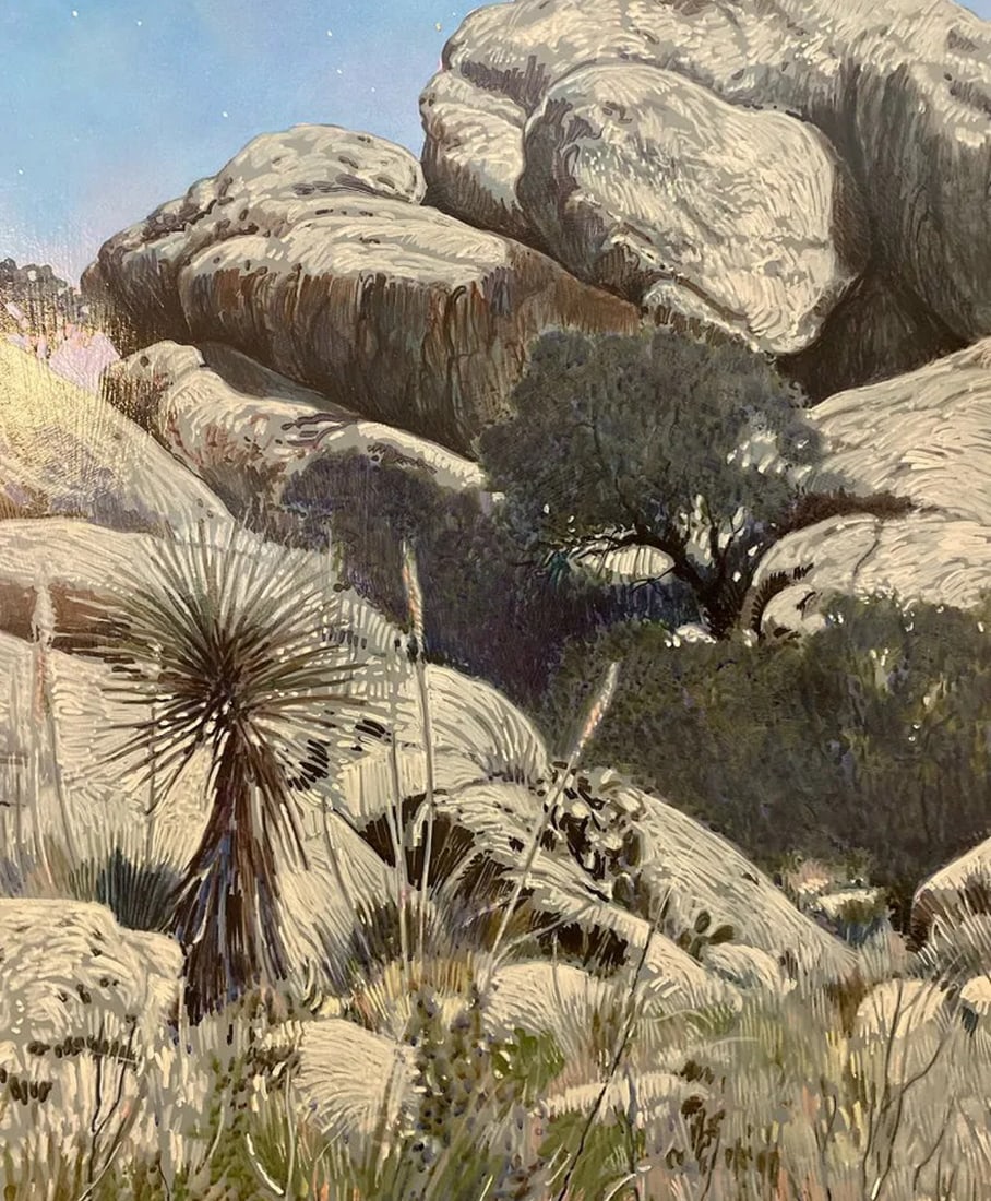 Camp Fire by Oil Painting L. Benjamin Porter - 3