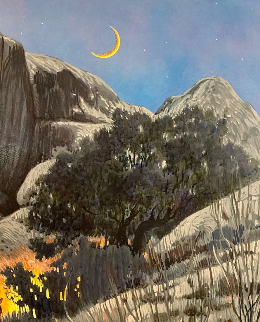 Camp Fire by Oil Painting L. Benjamin Porter - 4