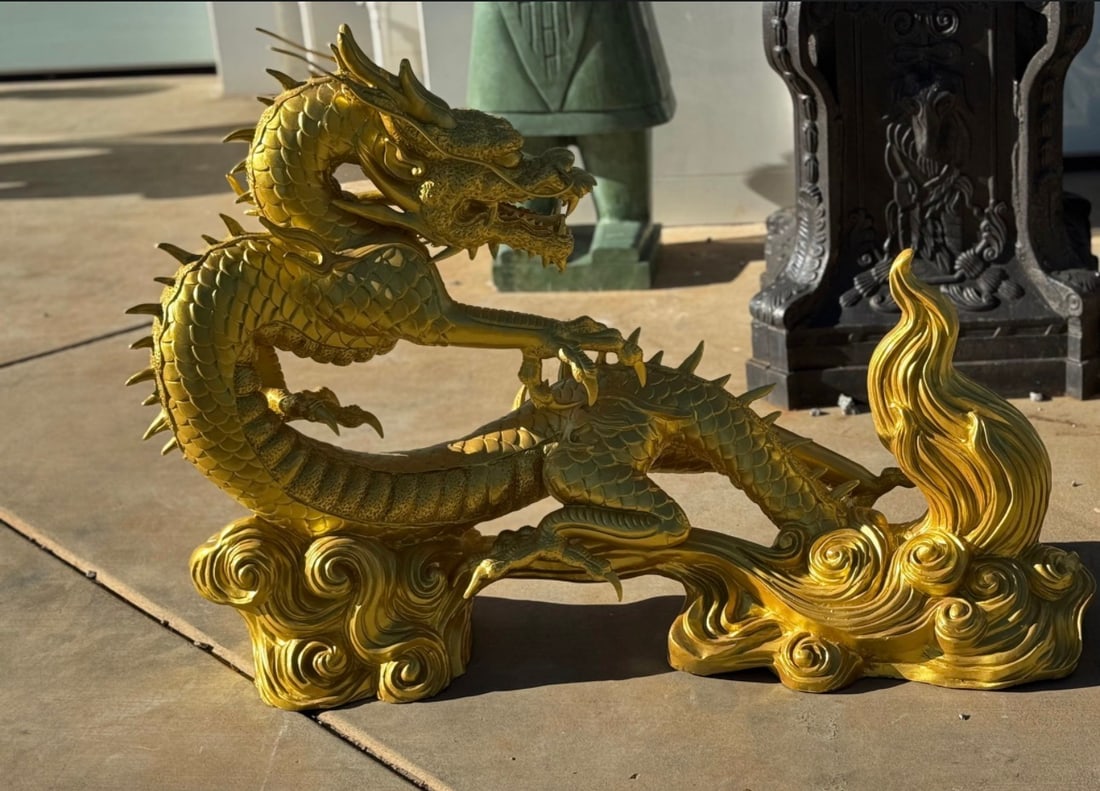 Large Dragon Bronze Sculpture - 2