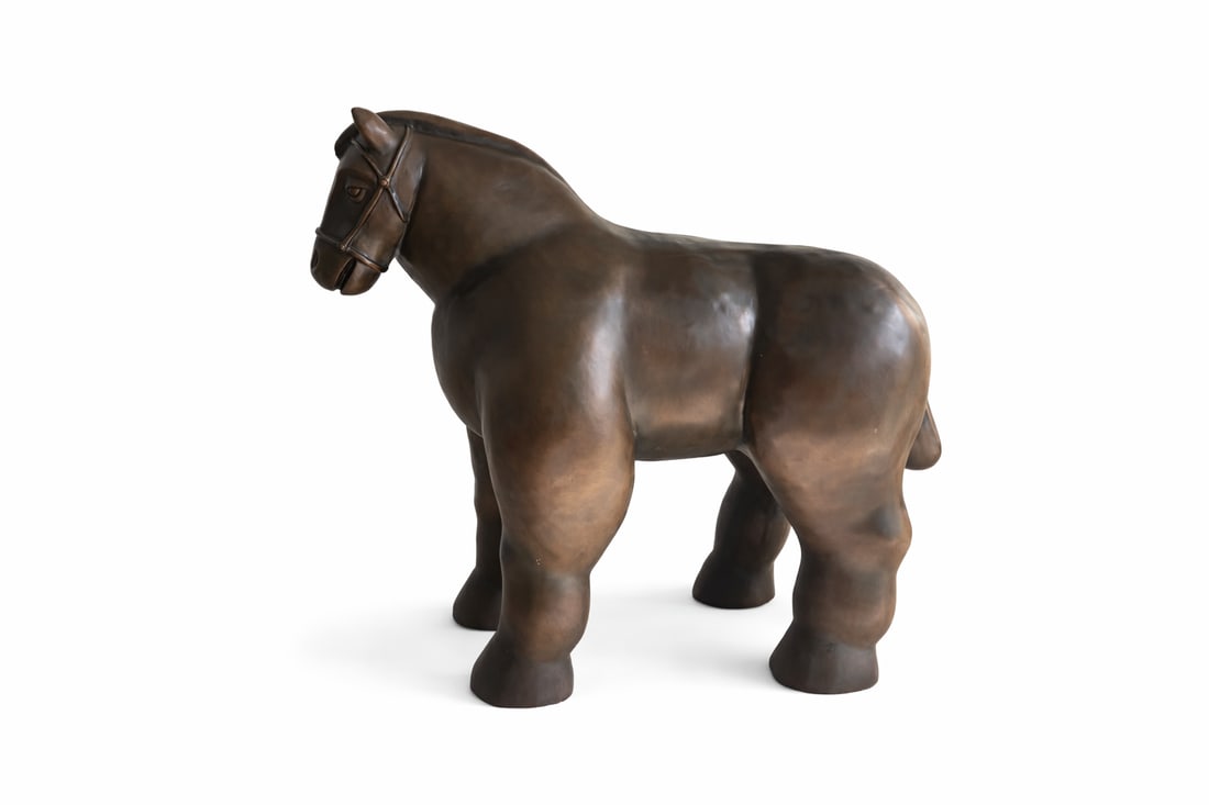 Large Bronze Horse Botero Style Sculpture (1 of 2)