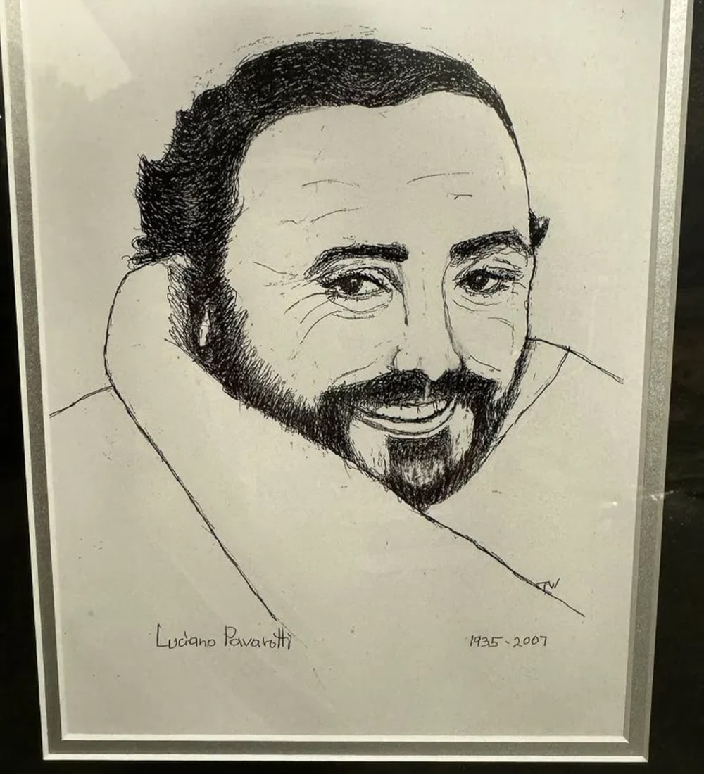 Luciano Pavaroti Drawing Art - 2
