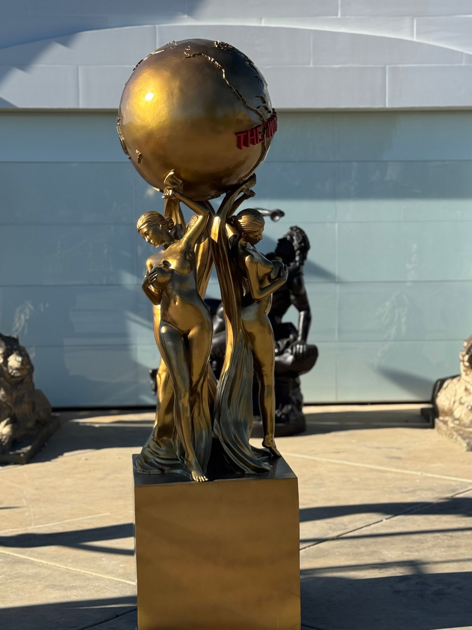 The World Is yours Inspired Scarface Movie Bronze Sculpture: Size: 90 in