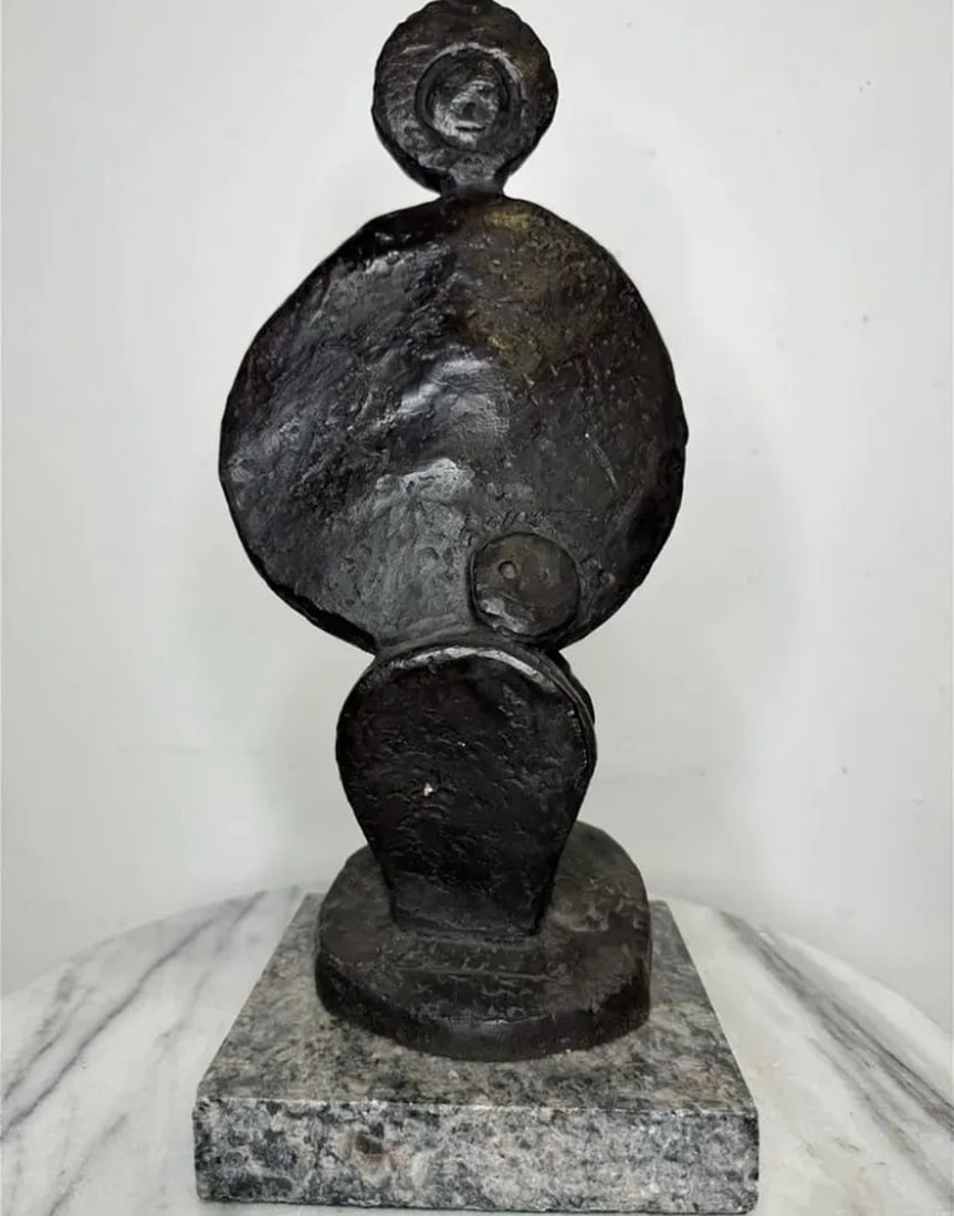 J. Miro Bronze Sculpture: Size: 15 in x 6 in x 6 in