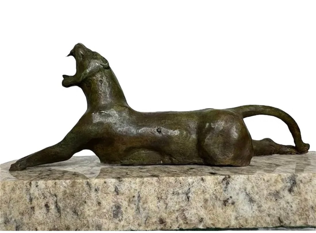 Moder Tiger Bronze Sculpture - 2