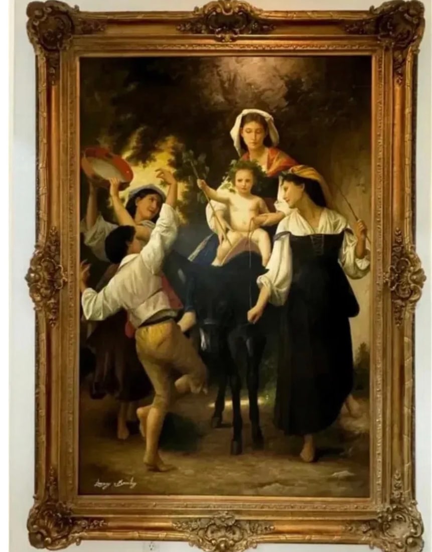 Huge Return From the Harvest on Canvas: Size: 86 in x 62 in