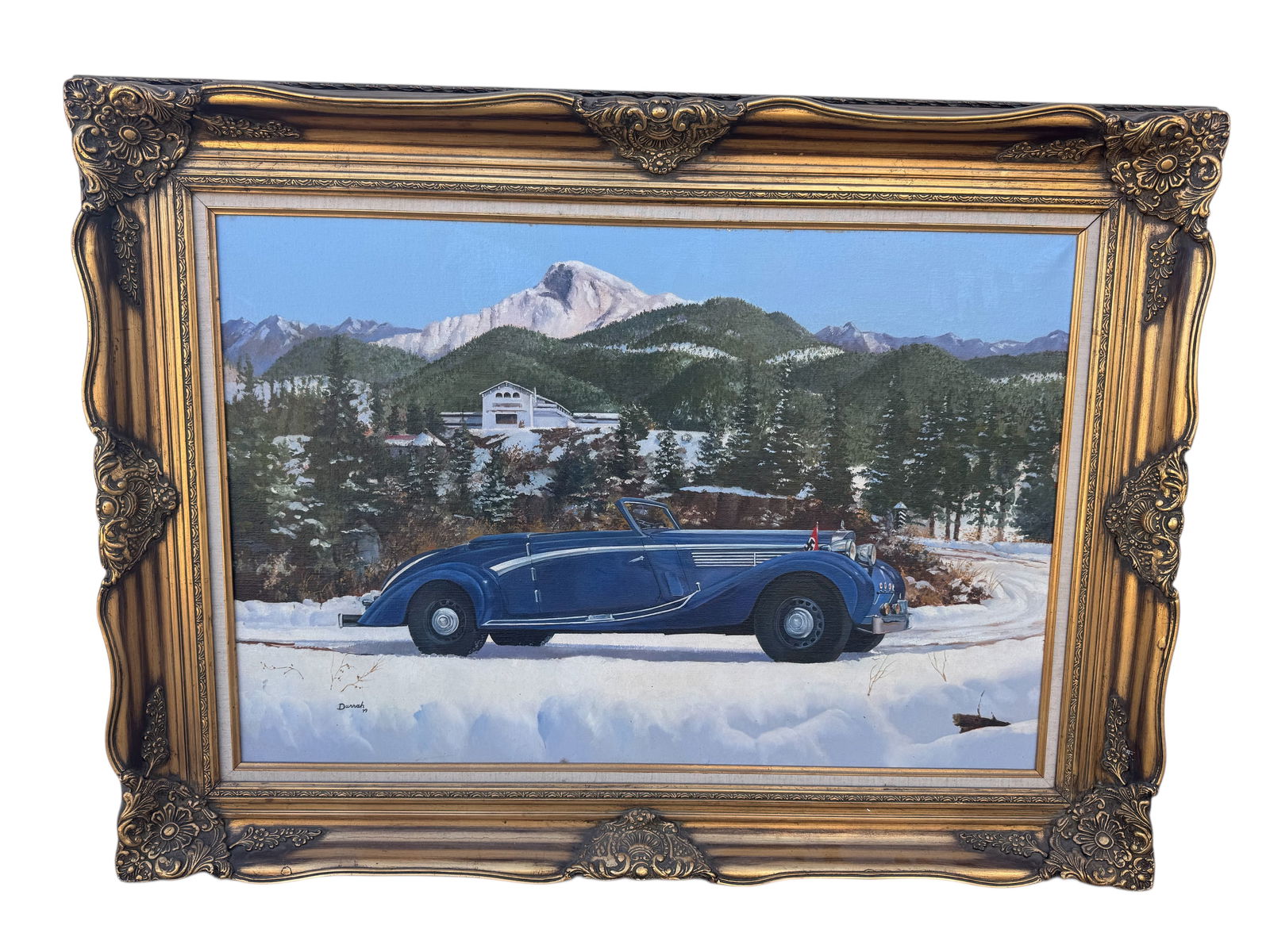 Maybach Sw 38 Oil Painting By Tom Darrah: Size: 45 in x 34