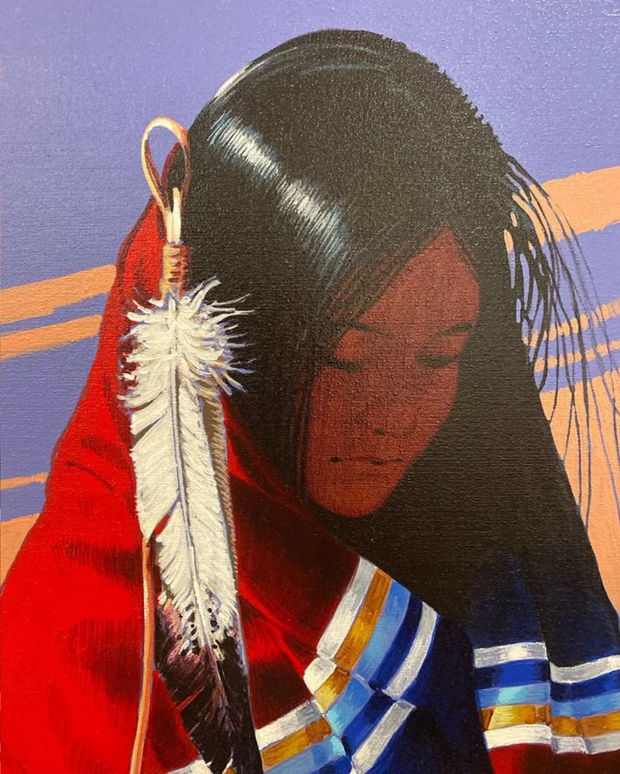 1984 Eagle Feathers - Lawrence Benjamin Porter Painting - 3