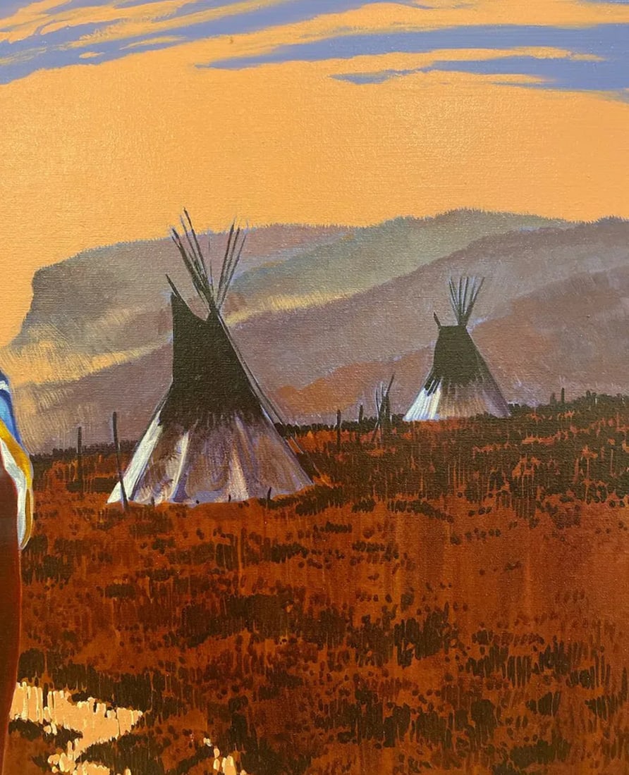 1984 Eagle Feathers - Lawrence Benjamin Porter Painting - 4