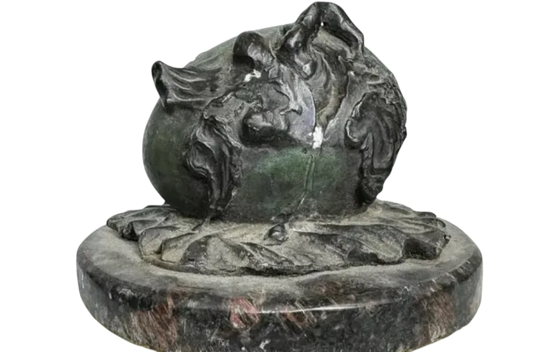 Salvador Dali Abstract Egg Bronze Sculpture: Size: 111 in x 11 in