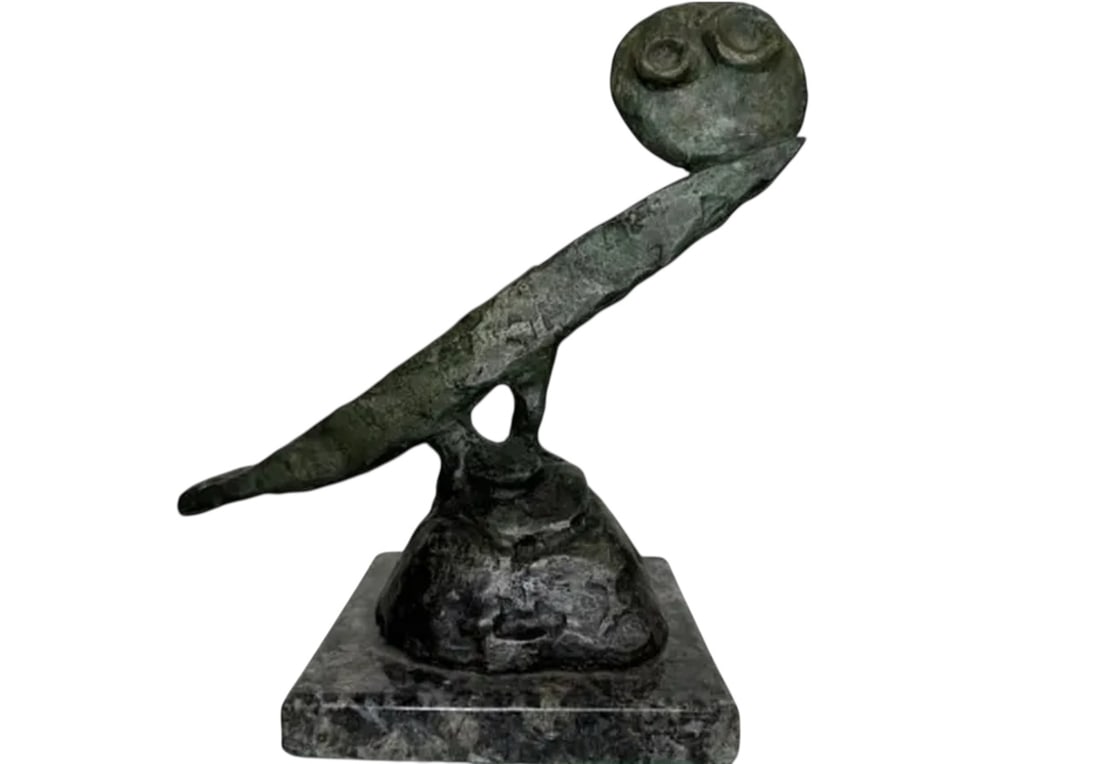J. Miro Abstract Sculpture: Size:10 in x 9 in