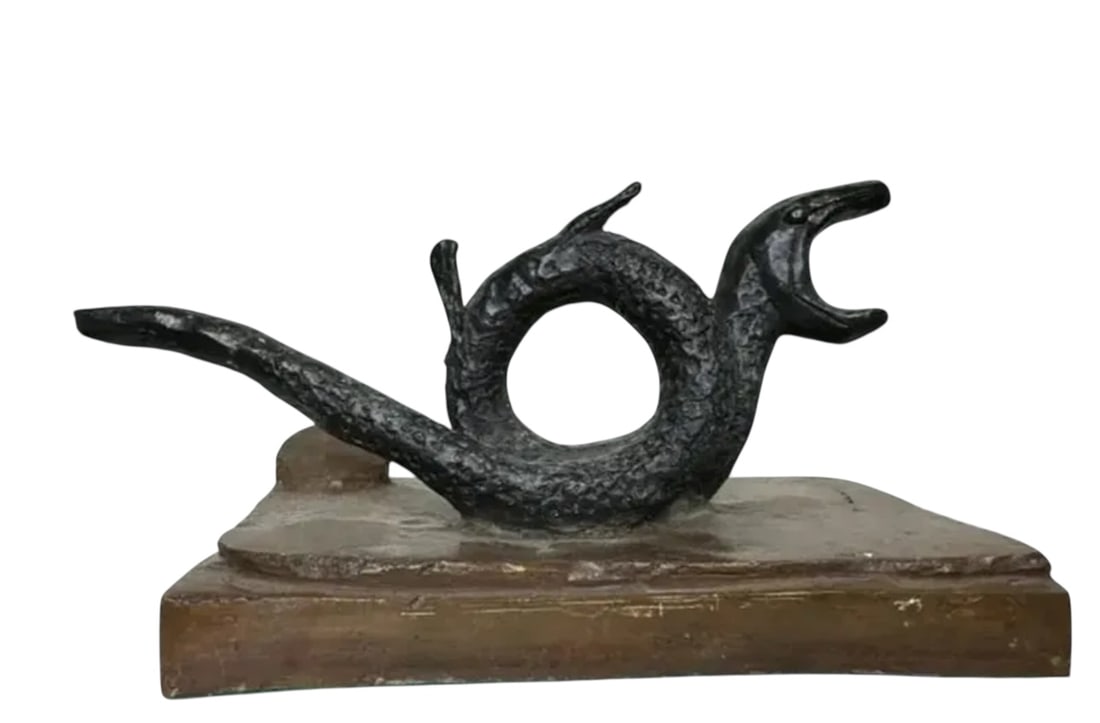 Snake Modern Bronze Sculpture - 2