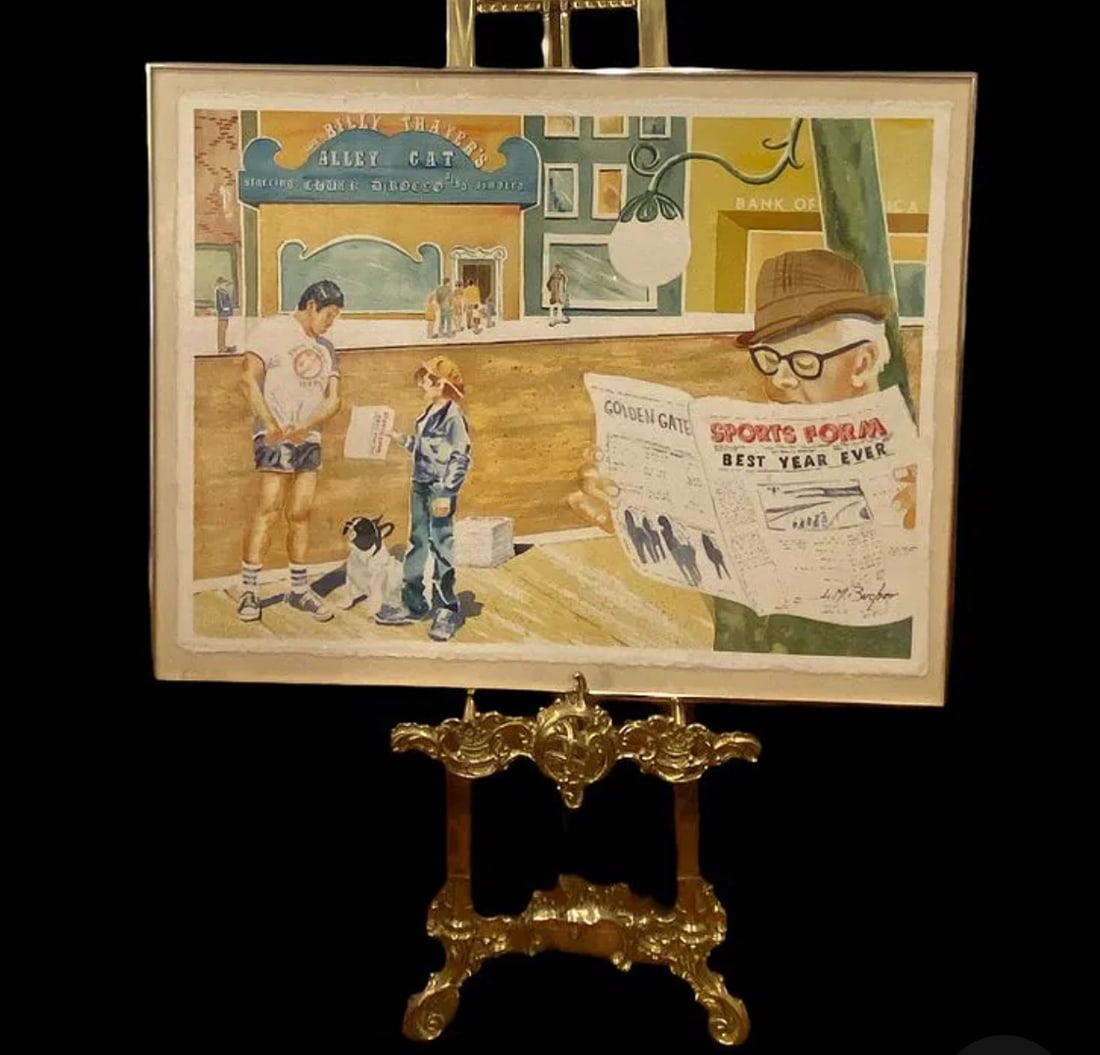 Sports Form - Water Color Painting by L.M Bucher: Size: 32 in x 25 in