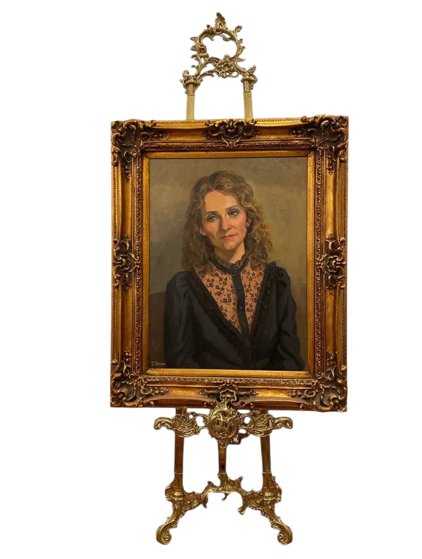 Original Oil Portrait Painting by L. Turner: SIZE:31 IN X 27 IN