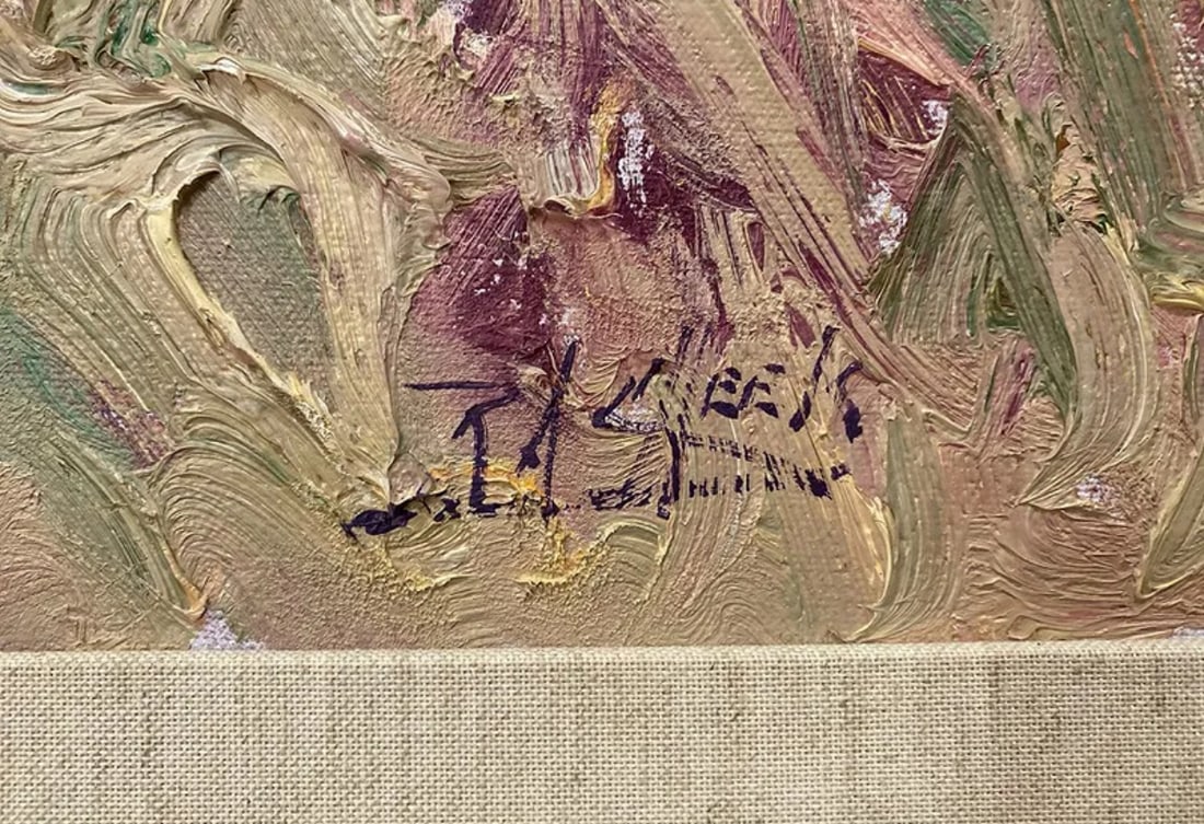 Huge Bear Oil Painting - Signed - 4