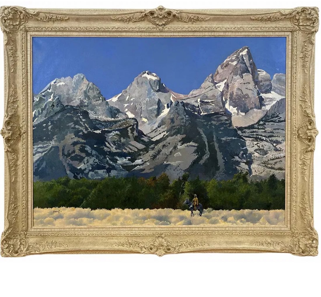 Cold Mountain Landscape Oil Painting by Tom Darrah: SIZE: 48 IN X 38 IN