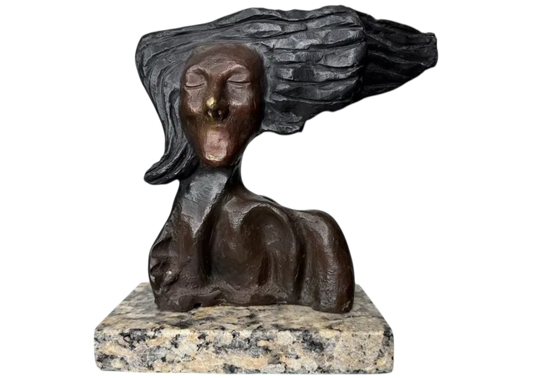 Salvador Dali Abstract Woman Bronze Sculpture: SIZE: 10 IN X 10 IN