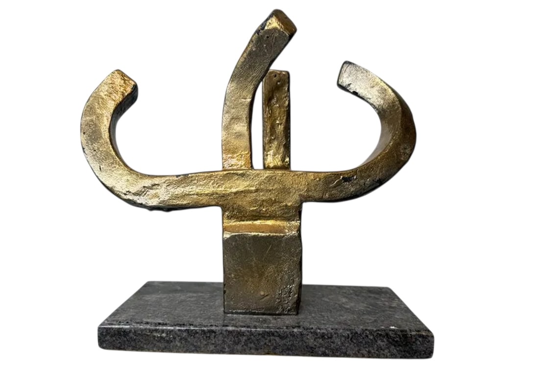Large Modern Bronze Sculpture: Size: