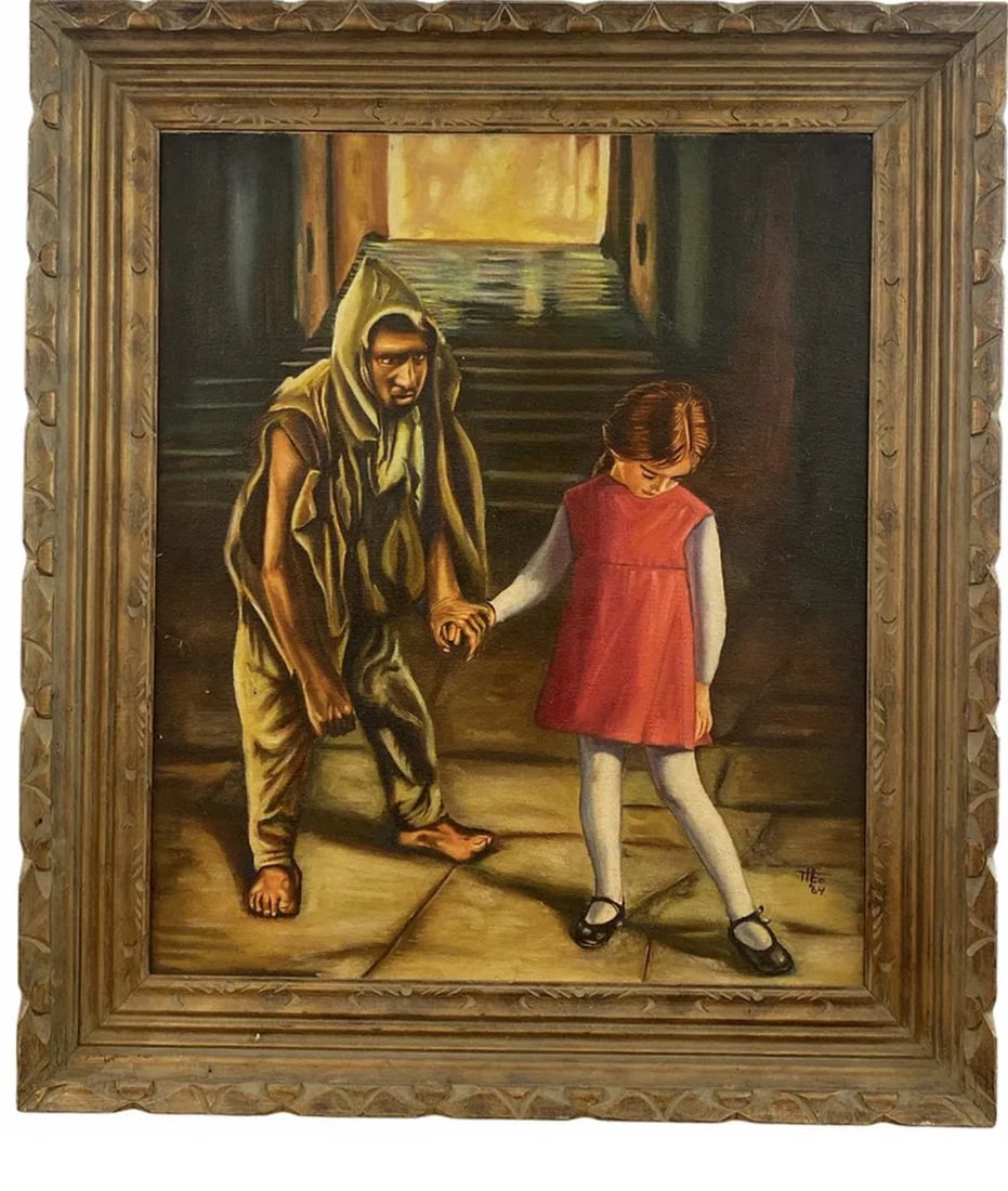 1964 Oil on Canvas Painting: Frame: 33 in H x 28in L