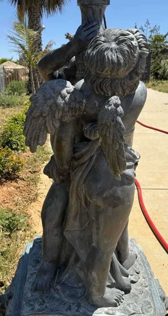 Large Bronze Angels Floor Lamp - 5