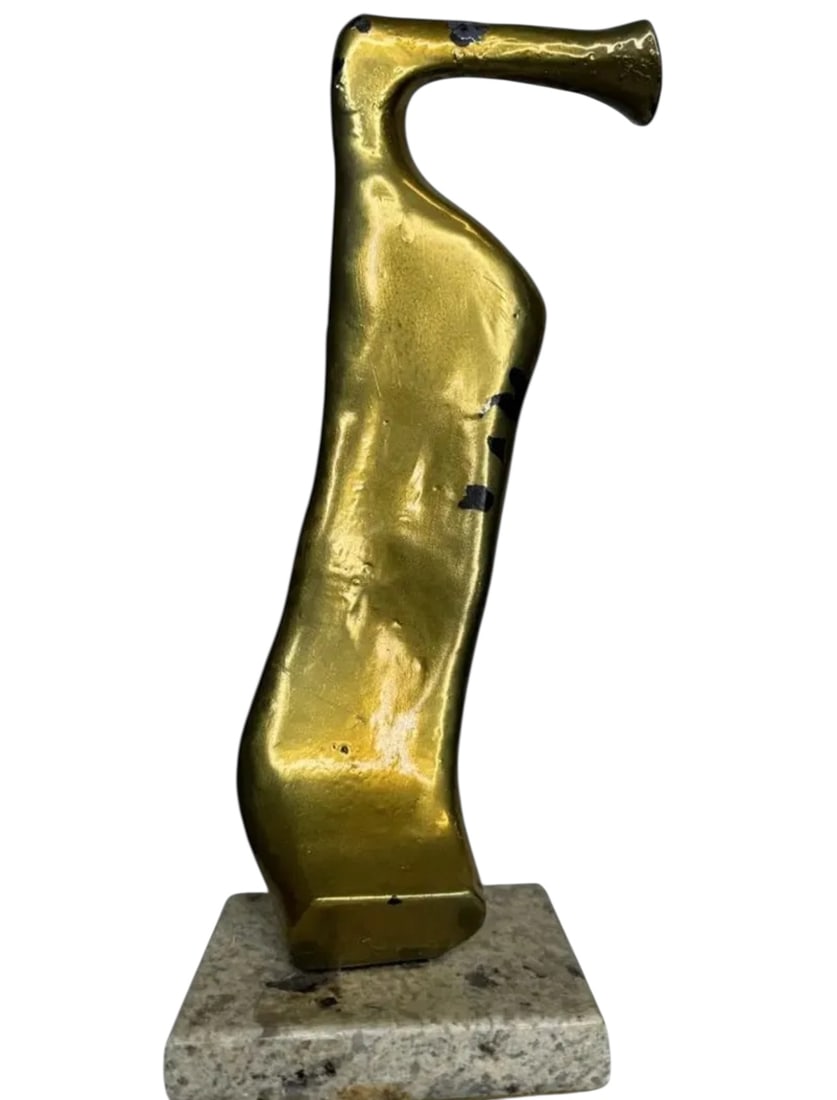 Henry Moore Abstract Bronze Statue: Size: 13 in x 5 in x 3 in