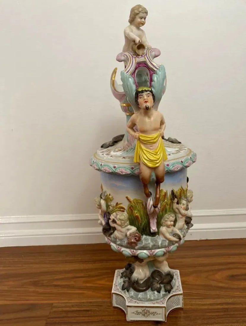 Large German Porcelain Pitcher - 2