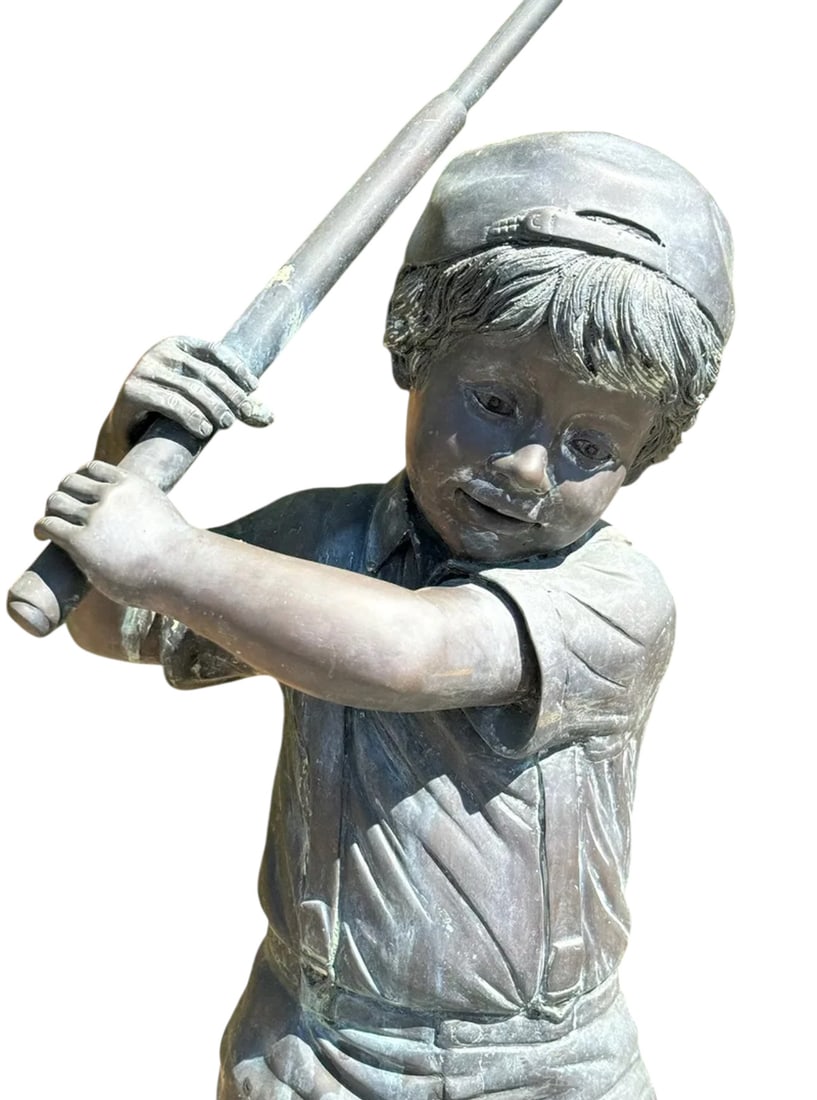 Life Size Bronze Boy Golf Player - 2