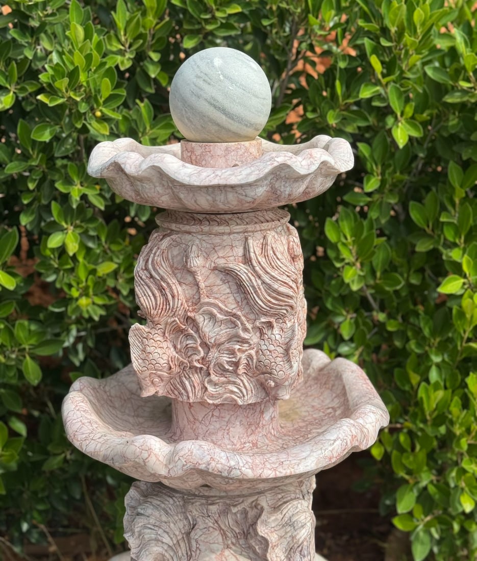 Large Marble Fountain: Frame: 34 in x 28 - Painting: 24 in x 18 in Oil on Panel by famous Albuquerque artist Maurice Green who lived and worked in Albuquerque until he passed in 2000. Its oil on Canvas and signed "Maurice G